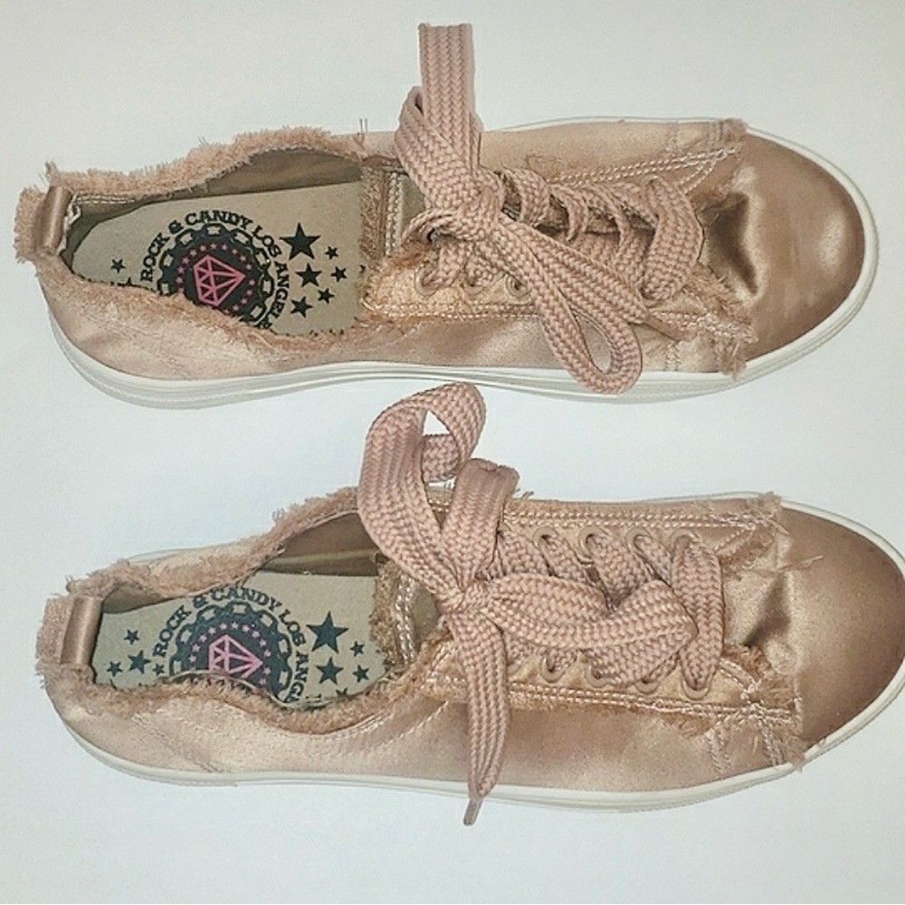 Rock and Candy Lace Up Platform Sneakers Shoes Silky Rose Woman’s US Size 9 New - Picture 3 of 11